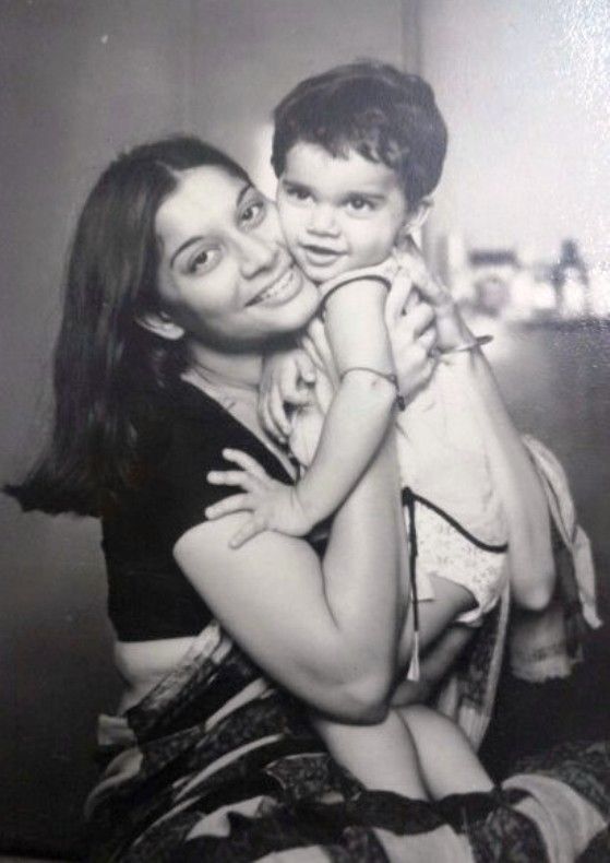 Indraneel Bhattacharya Childhood Pic With His Mother