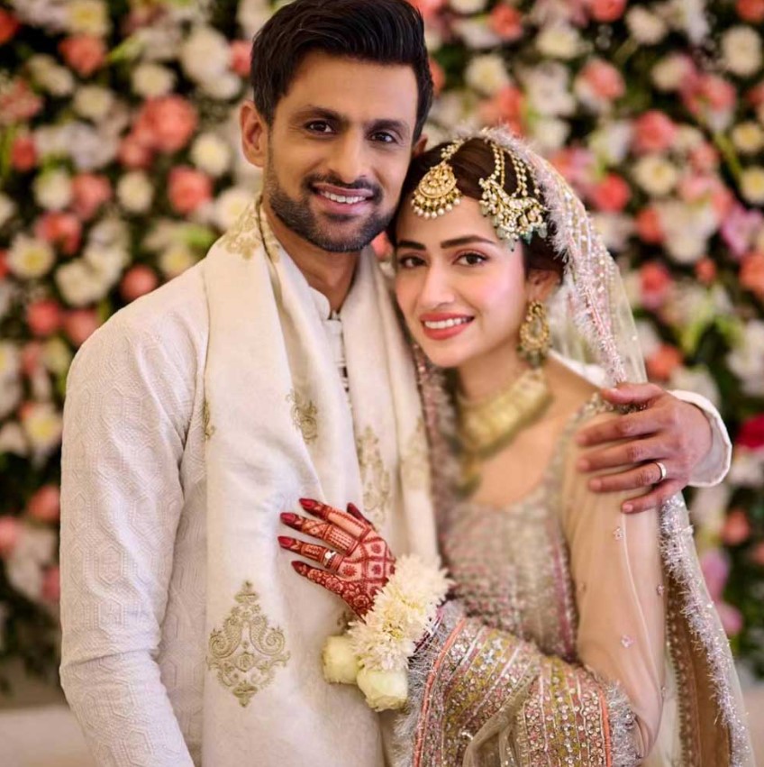 Shoaib Malik With Sana Javed after Marriage